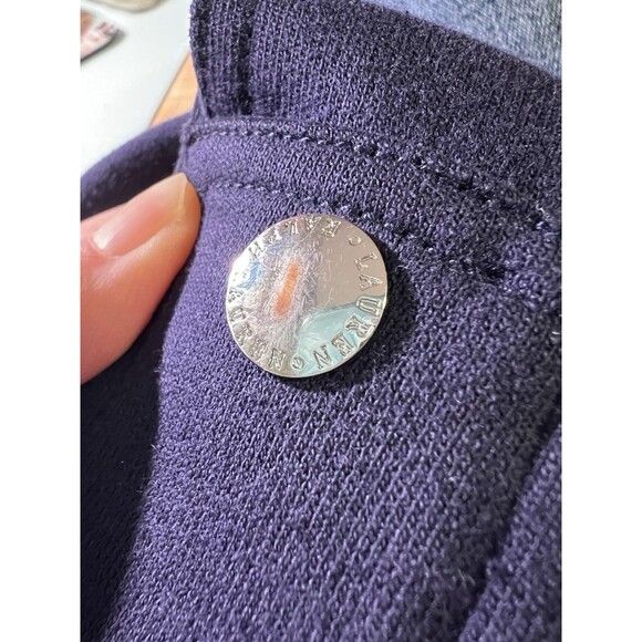 VTG Lauren Ralph Lauren Jacket Womens XL Blue Long Sleeve Snap Front Classic EUC - Picture 12 of 12